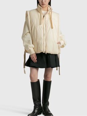 GANNI OVERSIZED SHINY PUFF VEST XXS